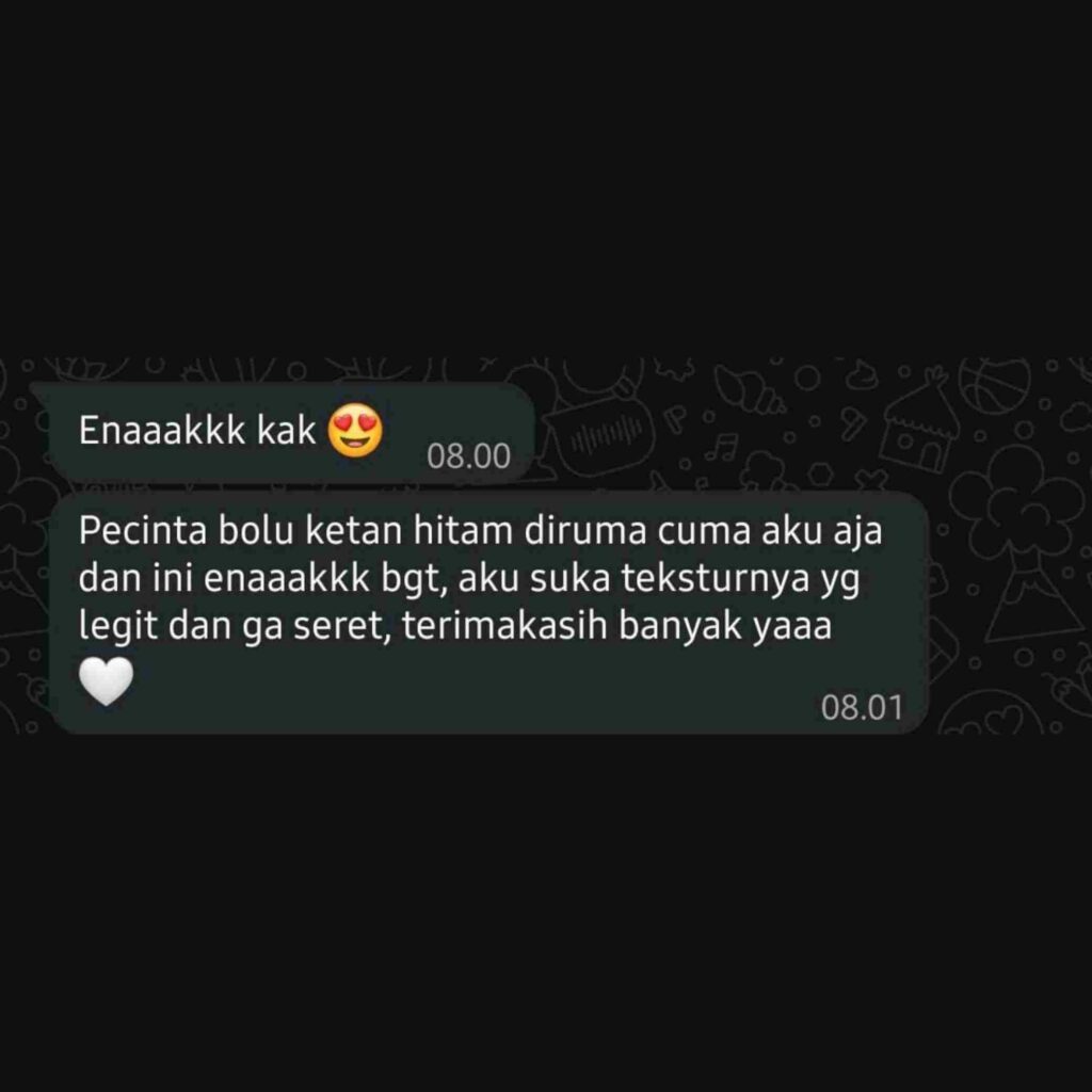 Testimoni 4 Bolu Ketan Hitam Bogor