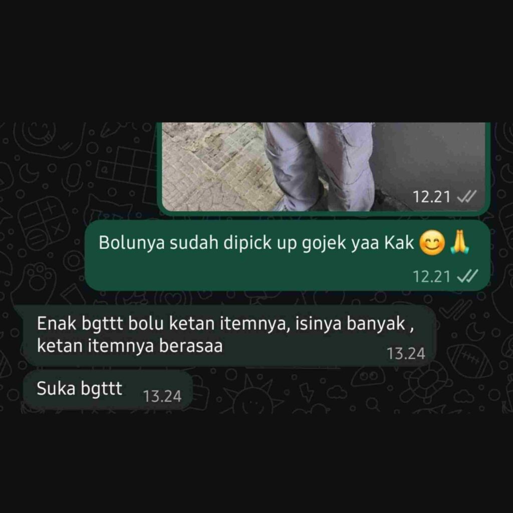Testimoni 5 Bolu Ketan Hitam Bogor